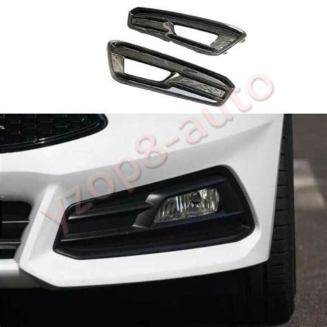 Fit For Ford Focus 2015 2018 ST Gloss Black Front Fog Light Lamp Cover