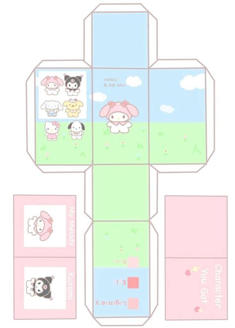 Diy Paper Crafts Sanrio Blind Box 2024 Kağıt Oyuncak Bebek 3d