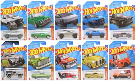 Série HW Hot Trucks Completa Main Line Miniaturas Hot Wheels Mattel Carrinhos