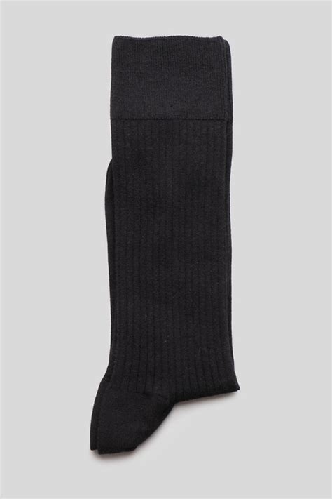 Black Ribbed Socks Accessories Underwear Socks Sklep Poszetka