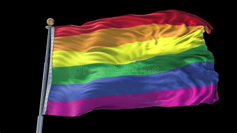 Gay Pride Animated Flag Pack In D And Green Screen Stock Footage Video Of Pole Green