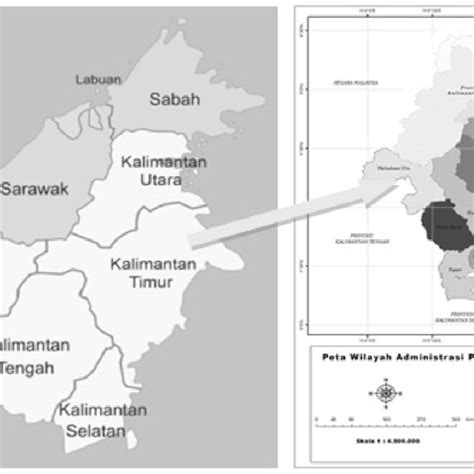 Gambar 1. Peta Lokasi Studi Provinsi Kalimantan Timur | Download ...