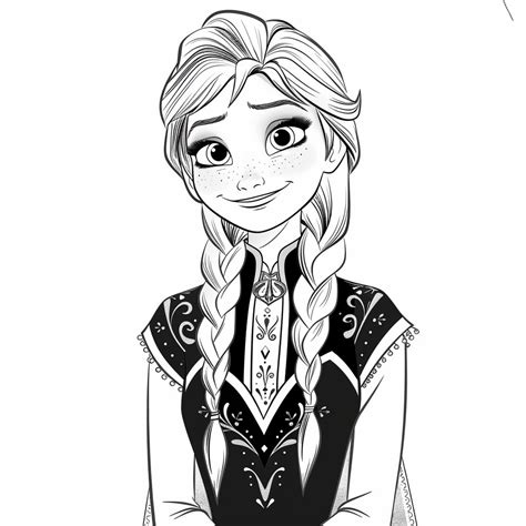 Anna 10 From Frozen Coloring Page