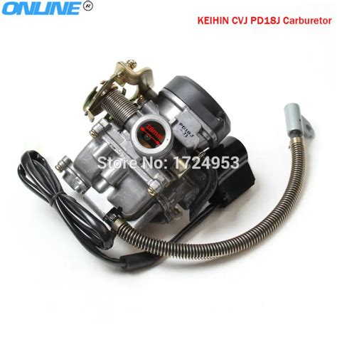 Keihin CVK PD18J 18mm Carburetor Fit Motorcycle GY6 50cc Scooter Moped ...