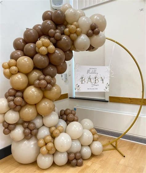 Kit de arco de guirnalda de globos marrones globos nude color café arena blanco rubor neutros