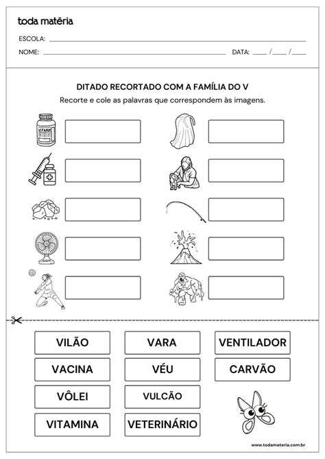 Palavras Com Vu E Vão - Atividades sobre as sílabas VA VE VI VO VU VÃO (para imprimir) - Toda ...