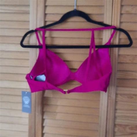 Vince Camuto Swim NWT Raspberry Lattice Strap Bikini Depop
