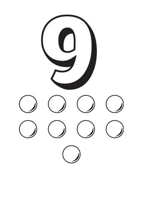 Как нарисовать цифру 9 красиво поэтапно - Фото подборки 3