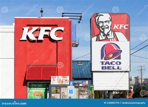 KFC And Taco Bell Signs In Seattle Editorial Image | CartoonDealer.com ...