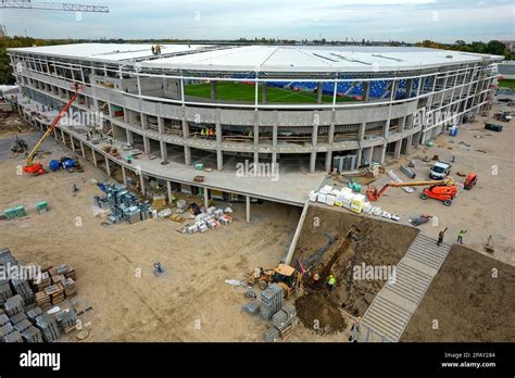 Construction And Finishing Works At The Football Stadium In Plock