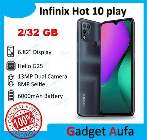 Jual Infinix Handphone Hot 10 Play Smartphone 32GB 2GB Di Seller Gadget Aufa Sawah Baru