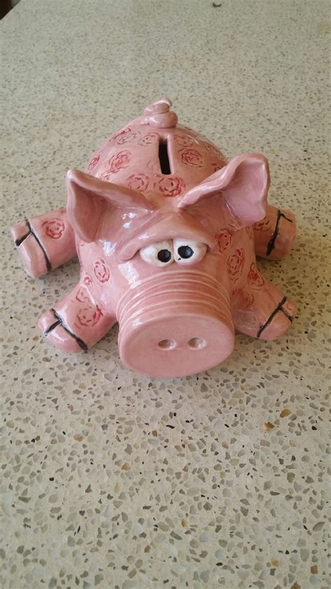 Handmade Pink Piggy Bank for DIY Clay Projects