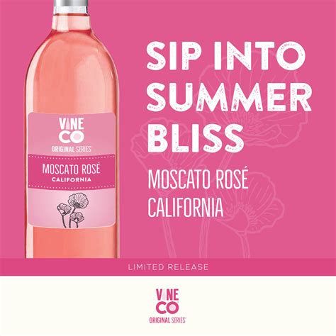 Limited Release Original: Moscato Rosé - RETURNING IN MAY • The Wine ...
