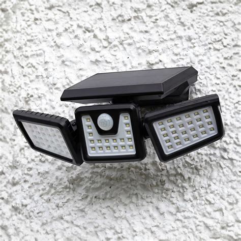 Lampa Solara De Perete Cu Panouri Rotative Cu Senzor De Miscare Si