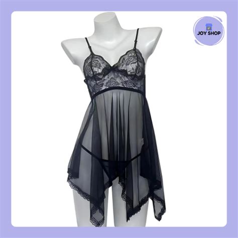Jual JOYSHOP Pakaian Lingerie Sexy V Neck Model Renda Serat Mesh