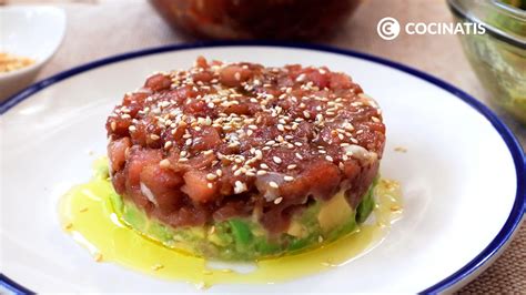 Tartar de atún rojo y aguacate fácil y elegante