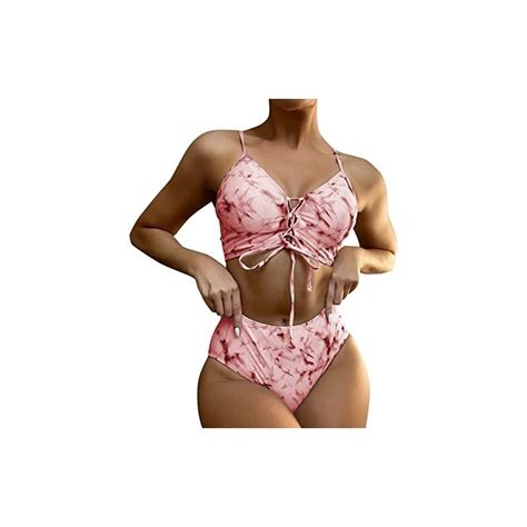 Generisch Bikini A Triangolo Da Donna Per La Pancia Costume Da Bagno Da Donna Taglie Grandi