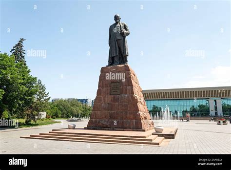 Almaty Kazakhstan May 26 2023 Monument Of Abay Qunanbayuli Was