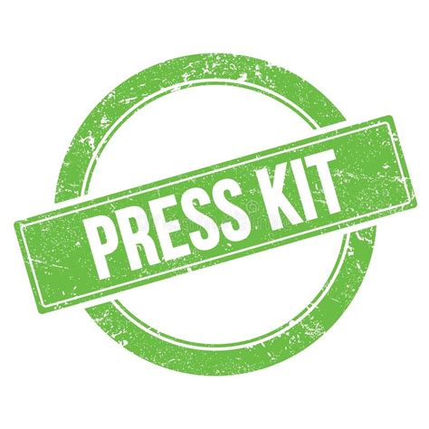 Texte Du Kit De Presse Sur Timbre Vert Rond Grungy Illustration Stock