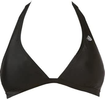 Amazon Volcom Simply Stone Halter Top Bikini Black M Clothing Shoes Jewelry