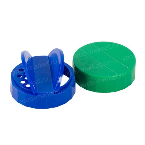 Пластиковая крышка-дозатор с двумя отсеками на банки с солью, перцем и ...