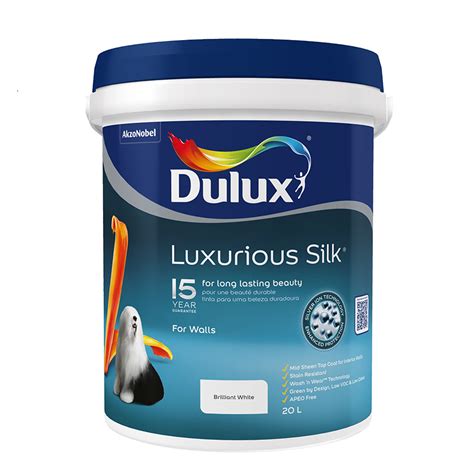 Dulux Luxurious Silk 20L Brilliant White Mica Online