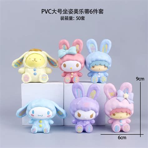 Mua Mô Hình Nhân Vật Hoạt Hình Sanrio Nhựa Cứng Pvc Kuromi Cina Pompom Melody Kitty Slime Giá