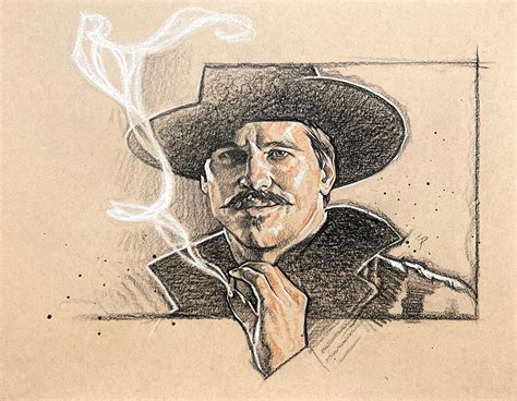 Doc Holliday (Tombstone 1993) Portrait Original Sketch – The Art of ...