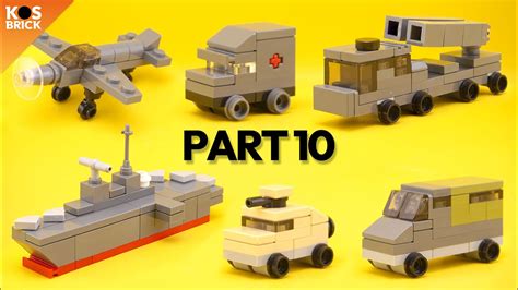 Lego Military Mini Vehicles Part 10 Tutorial Youtube