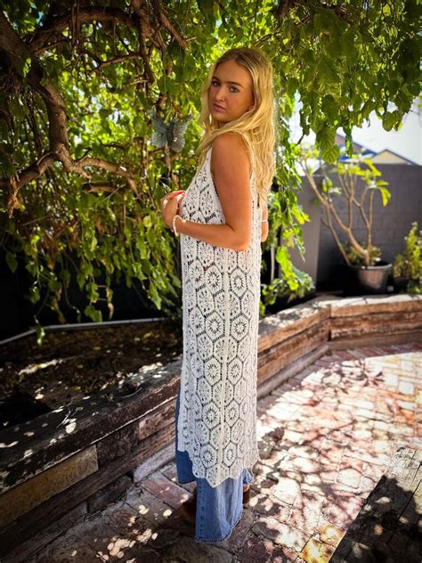 CROCHET JA0001 BOBBI KIMONO WHITE Naked Gypsy