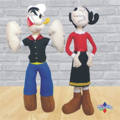 Popeye E Olivia Palito Em Feltro Elo7 Produtos Especiais