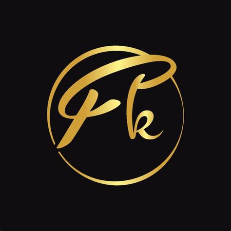 Premium Vector Initial Fk Script Letter Type Logo Design With Modern