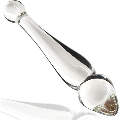 Amazon MEBAULT Glass Dildo Double Ended Dildo 8 11 Inch Anal Plug Butt Plug With Round Ball