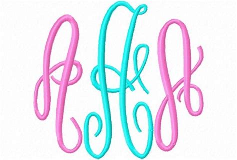 Fancy Swirl Monogram Machine Embroidery Fonts By Embfonts