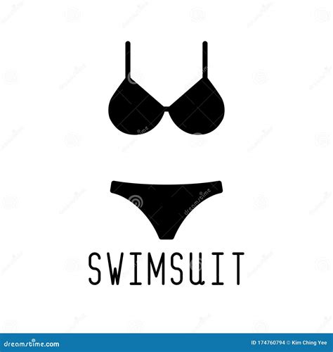 Swimsuit Icon Vector Line Beach Bikini Symbol Isolated Trendy Flat Outline Ui Sign Design