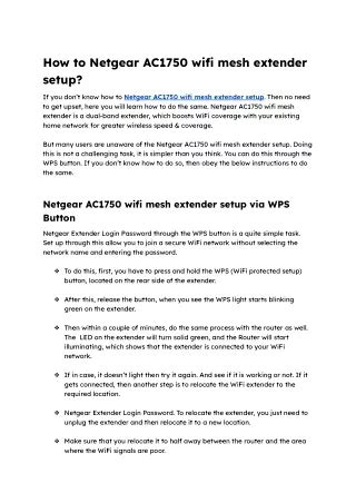 PPT - Netgear Wifi Extender Setup (1) (1) PowerPoint Presentation, free ...