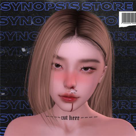 Second Life Marketplace - SYNOPSIS Cut Here Neck Tattoo