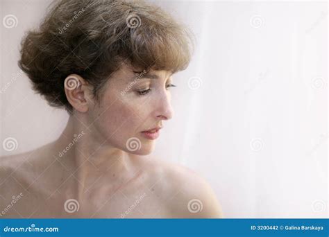 Topless Woman In Lingerie Stock Image CartoonDealer