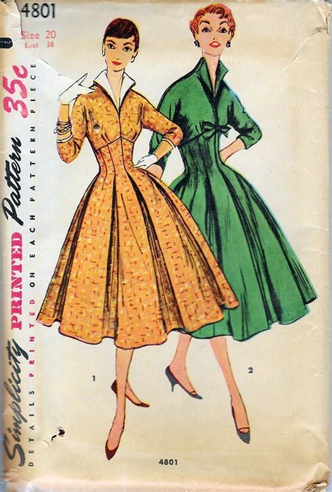 S Original Vintage Fit And Flare Dress Pattern B By Simplicity