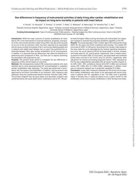 PDF Sex Differences In Frequency Of Instrumental Activities Of Daily