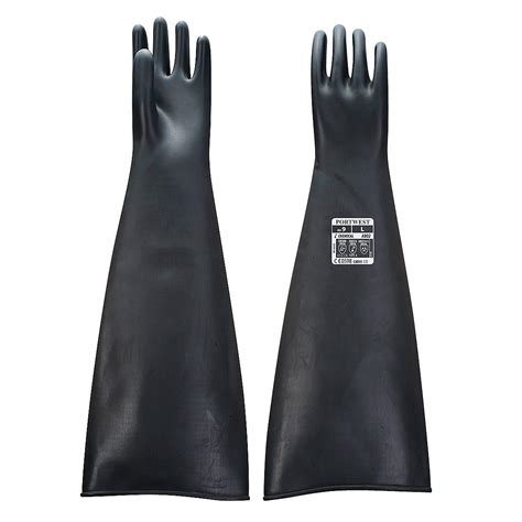 Portwest Heavyweight Latex Rubber Gauntlet 600mm Gloves A803