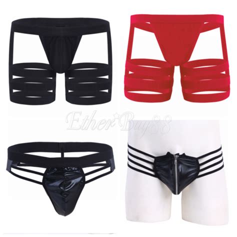 Mens Sexy Pouch Bikini G String Thongs Triangle Briefs Underwear Panties M Xl Ebay
