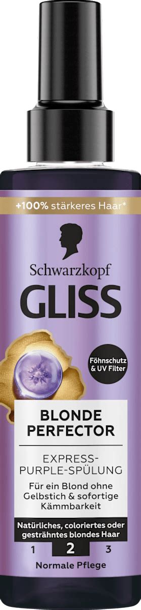 Schwarzkopf GLISS Sprüh Conditioner Express Purple Blonde Perfector 200 ml dauerhaft günstig