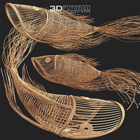 Download Free 3d Rattan Fish Model By Nguyen Minh Khoa 3dziporg 3d