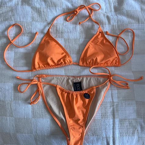 Cotton On Body Orange Triangle Bikini Set Both Size Depop