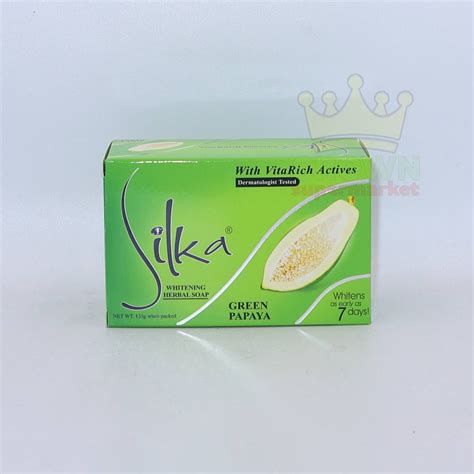 Silka Whitening Herbal Soap Green Papaya 135g Crown Supermarket