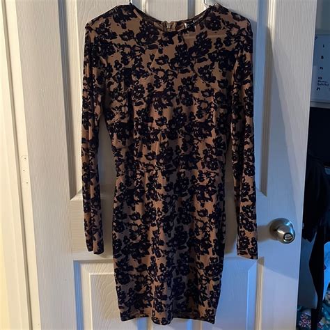 Mini Dress Nude With Blue Details Gem