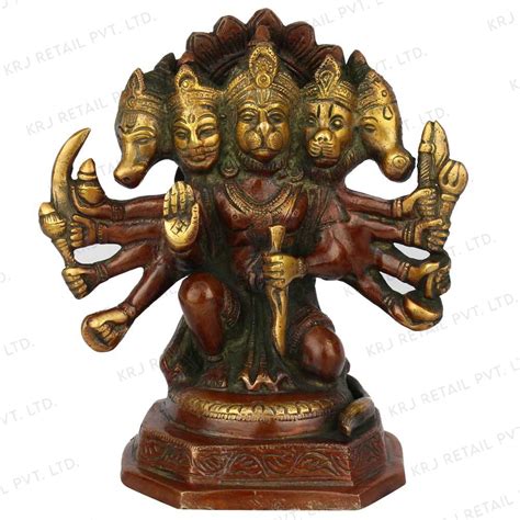 Indian Hindu God Mahabali God Panchmukhi Hanuman Idol Lucky Decor Gift Statue 7" at Rs 2912 ...