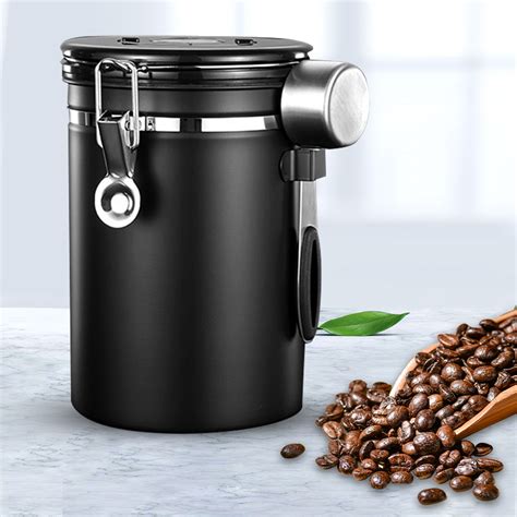 Yguping 304 Stainless Steel Coffee Bean Canister Organizer With Date