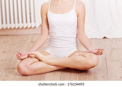 Woman White Lingerie Doing Exercises Stock Photo Shutterstock